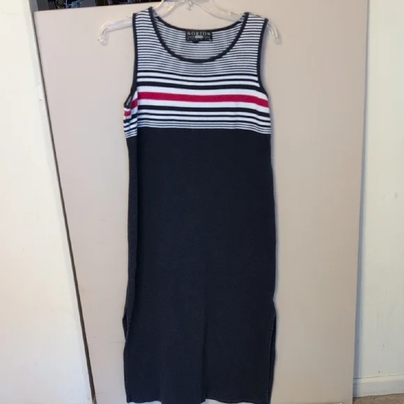 Norton Studio Women's Blue Striped Dress Size M - Picture 1 of 3
